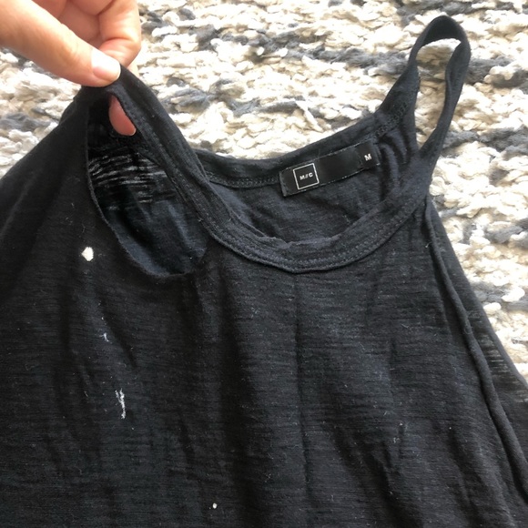 Black cut up tee Bleach spots - Picture 2 of 3